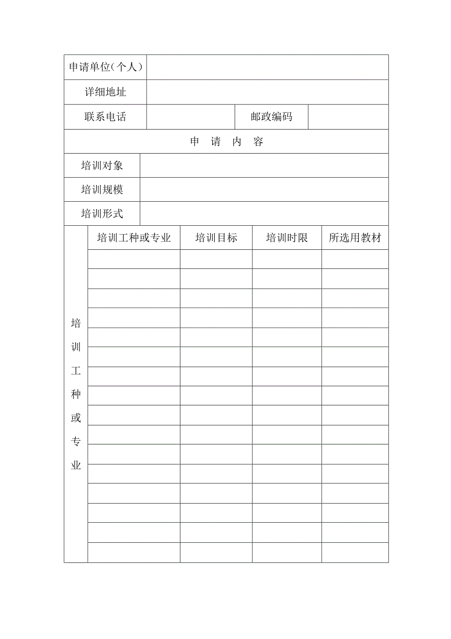 长沙民办职业培训机构设立审批表_第3页