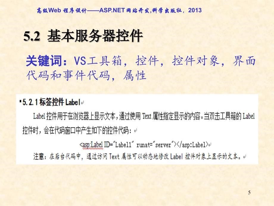 ASP.NET网站开发全部课件第5章ASP.NET标准控件_第5页