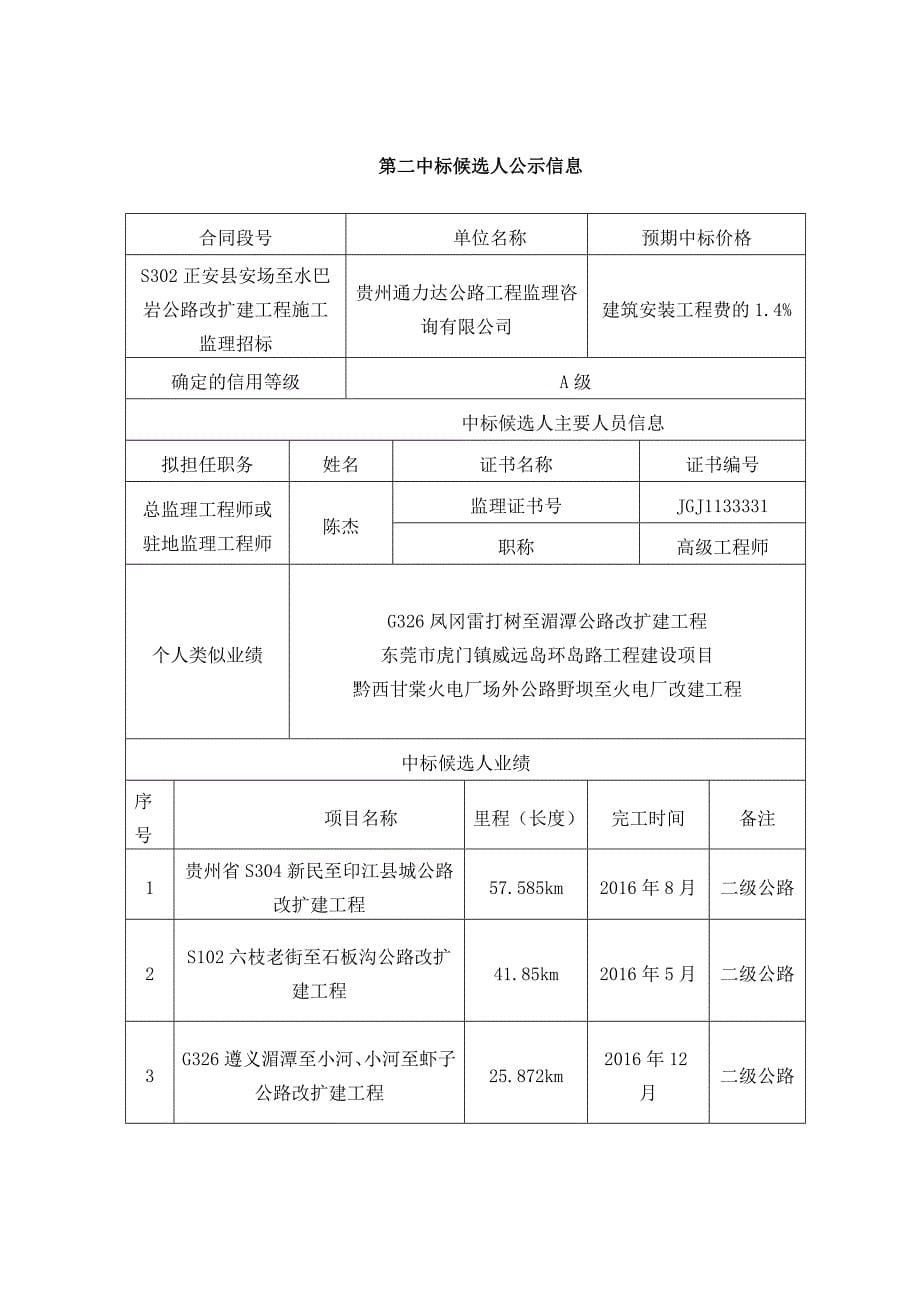 S302正安安场至水巴岩公路改扩建工程施工监理_第5页