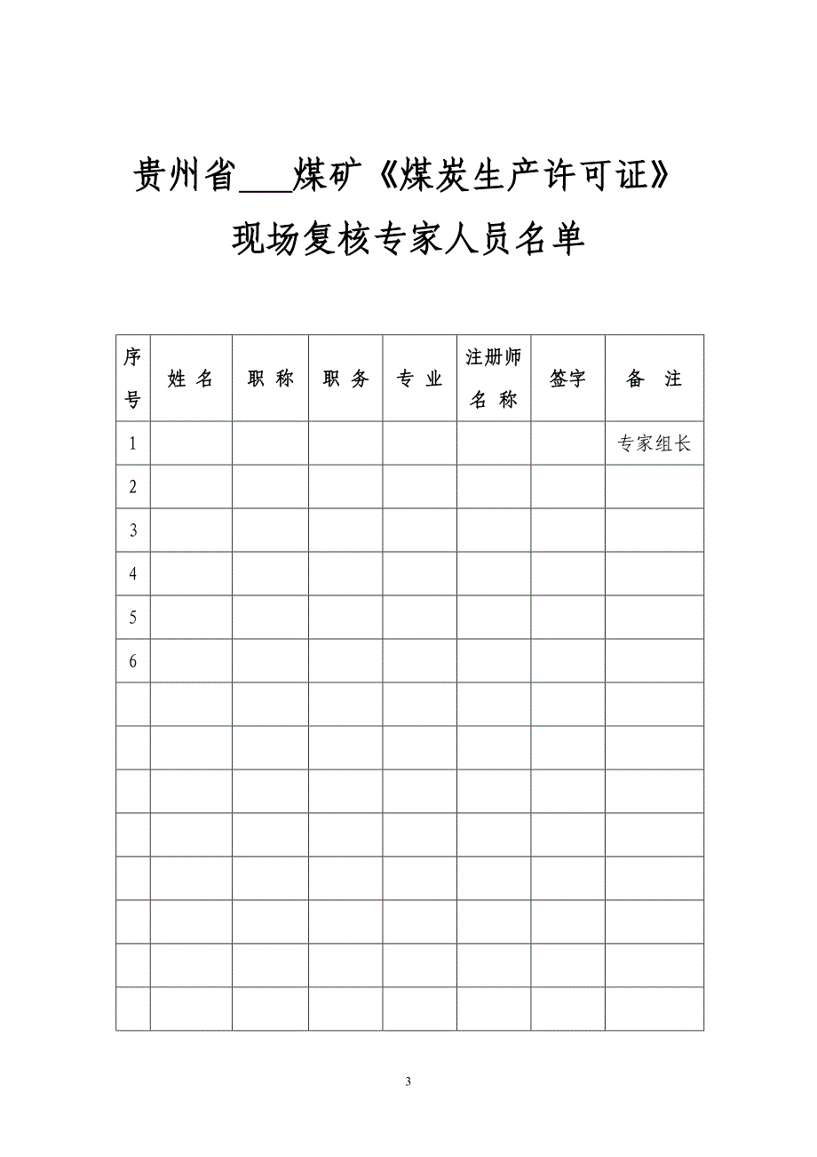 贵州省(煤炭生产许可证)现场复核表_第3页