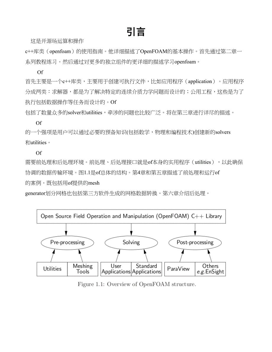 OpenFOAM使用手册(中文翻译版)_第1页