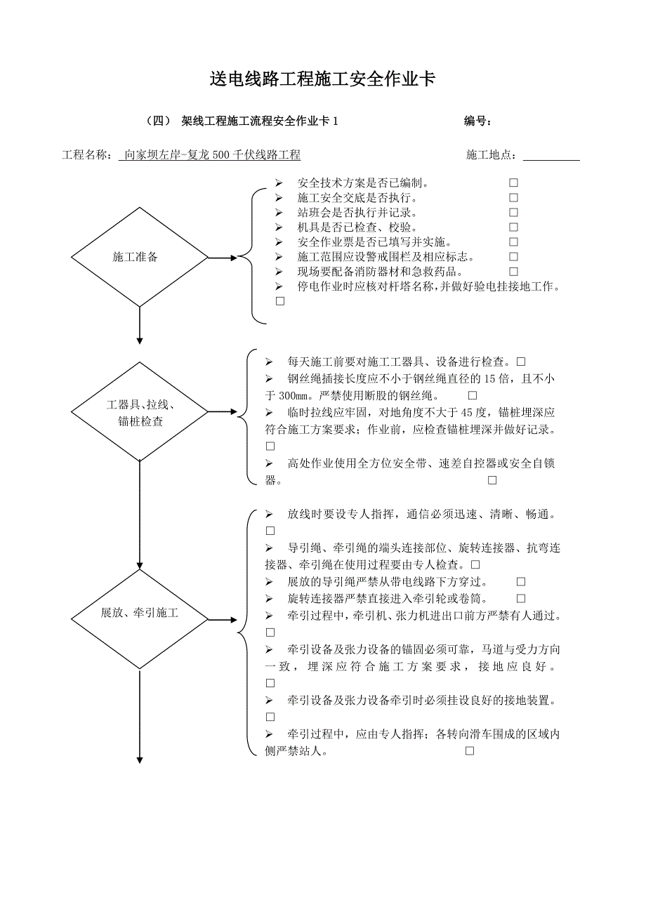 送电线路工程各工序施工安全作业卡_第4页