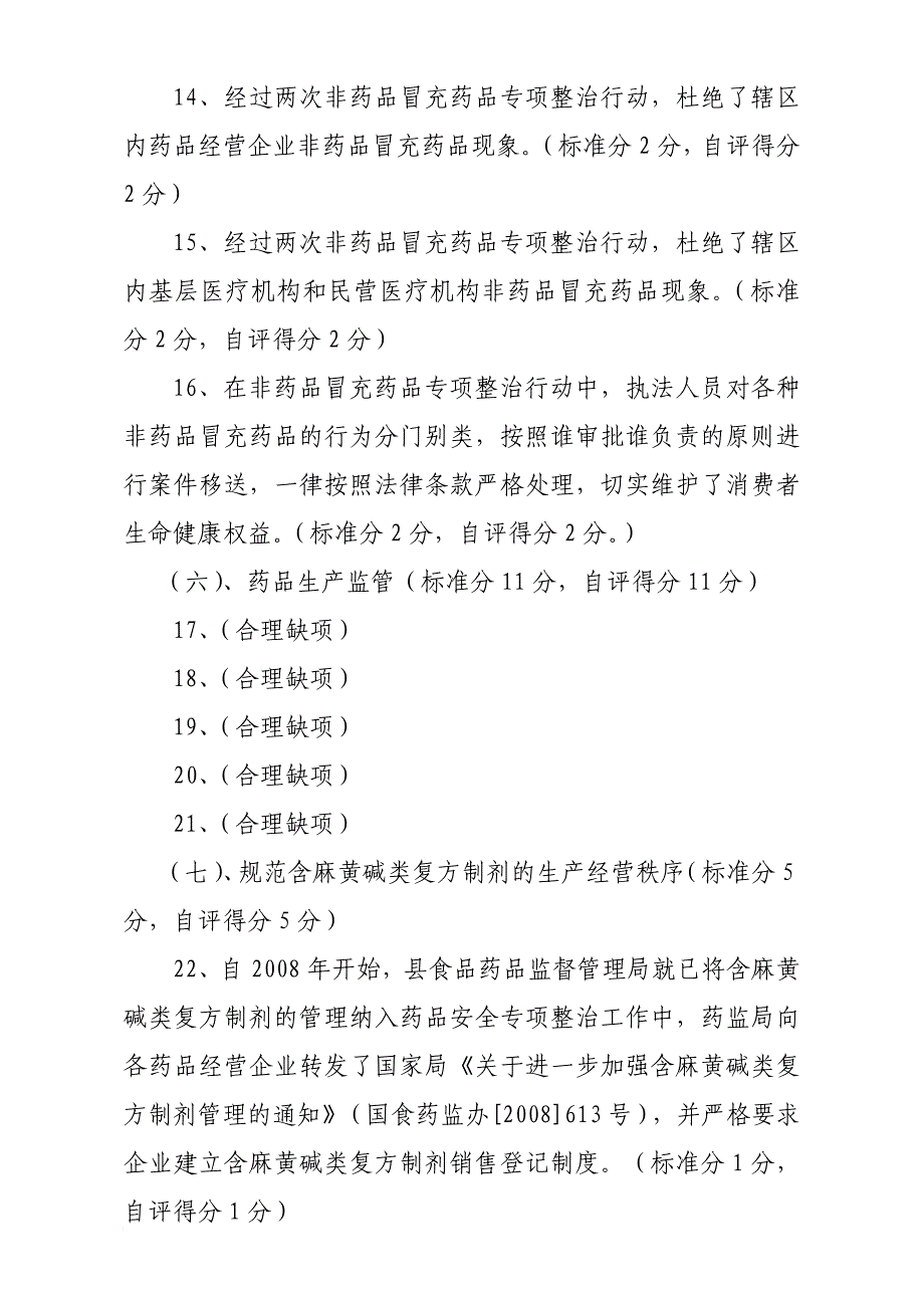 某县药品安全专项整治工作自查自评报告_第4页