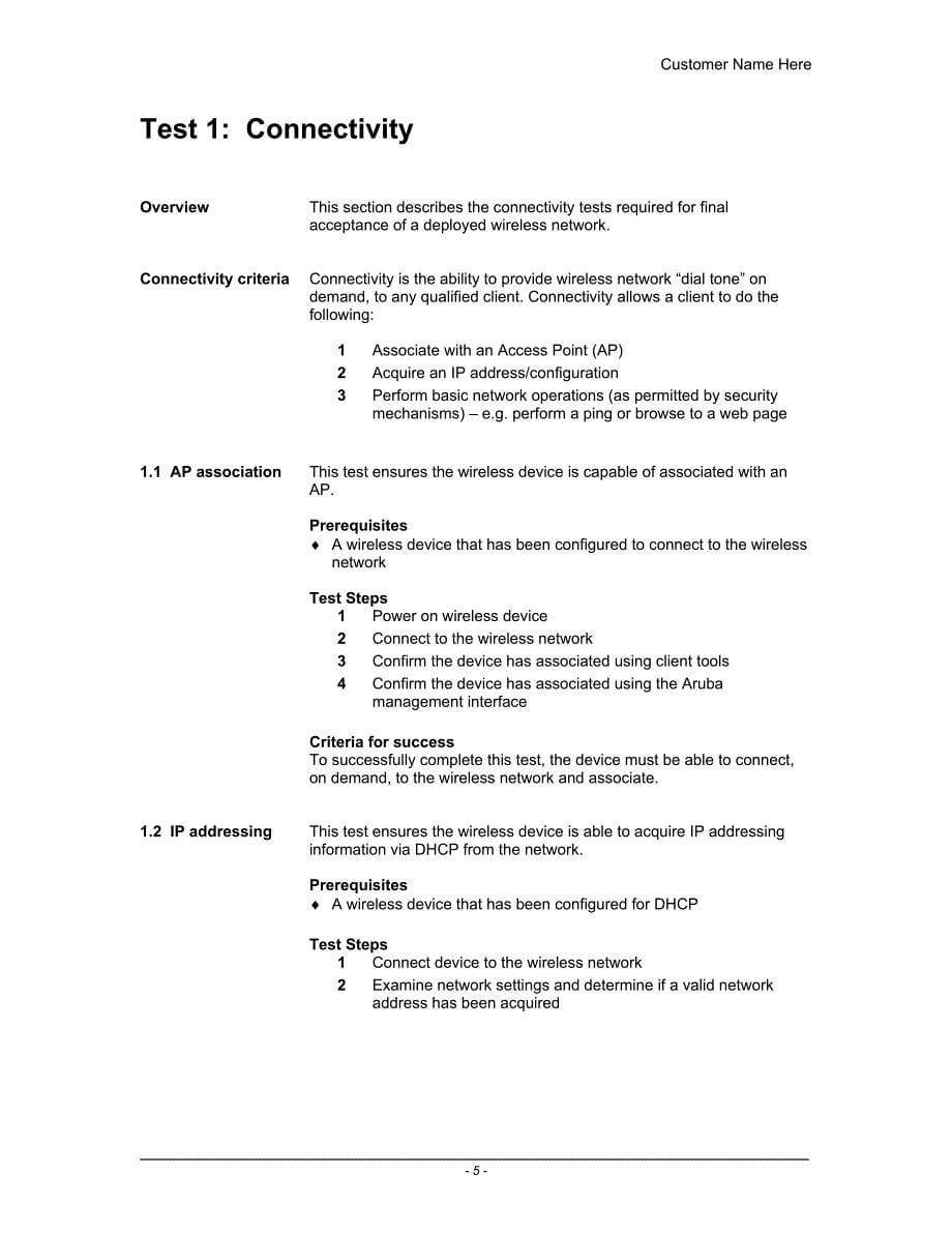 软件系统项目验收报告模板-英文版Acceptance-Plan_第5页