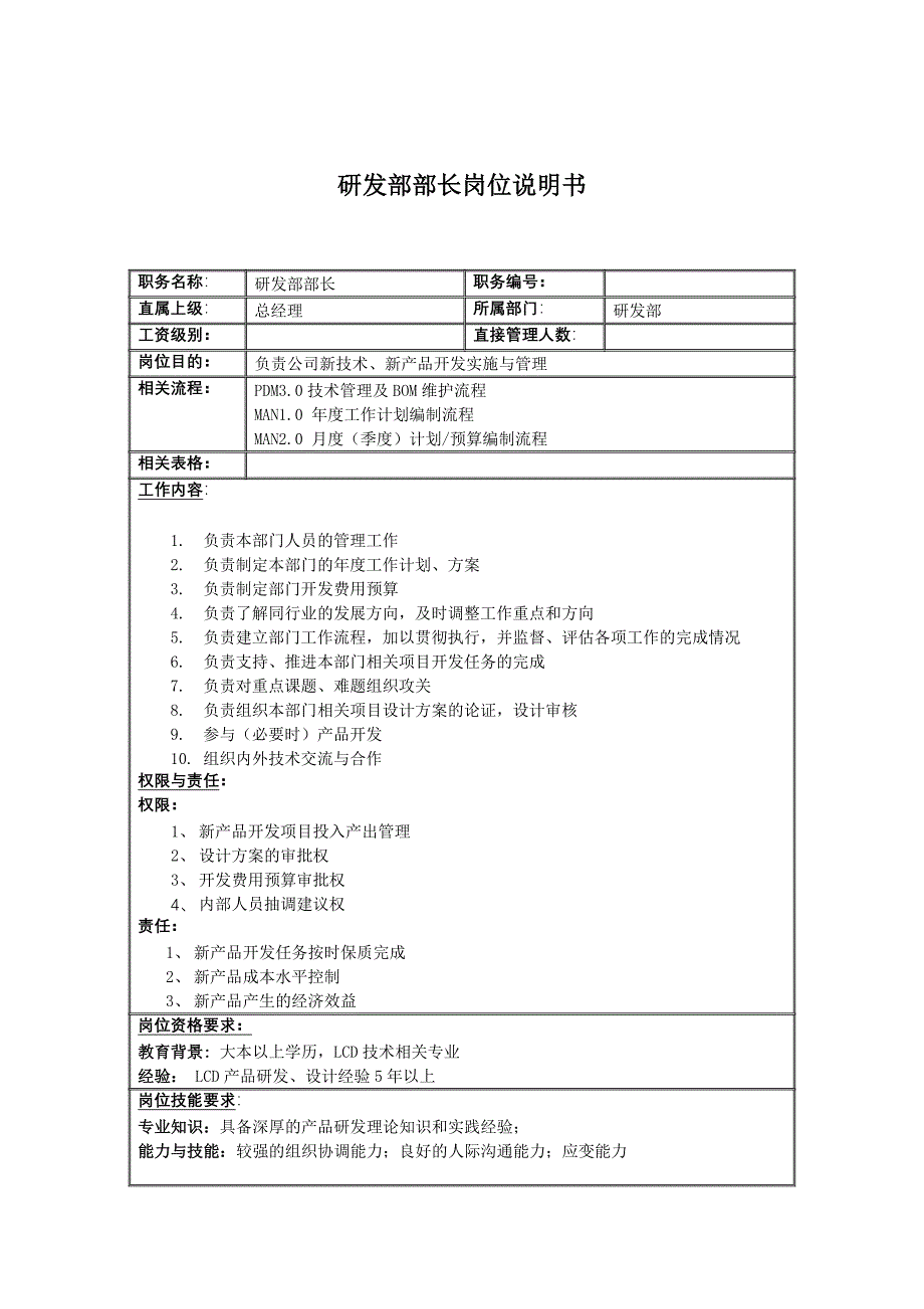 研发部部长岗位职责_第1页