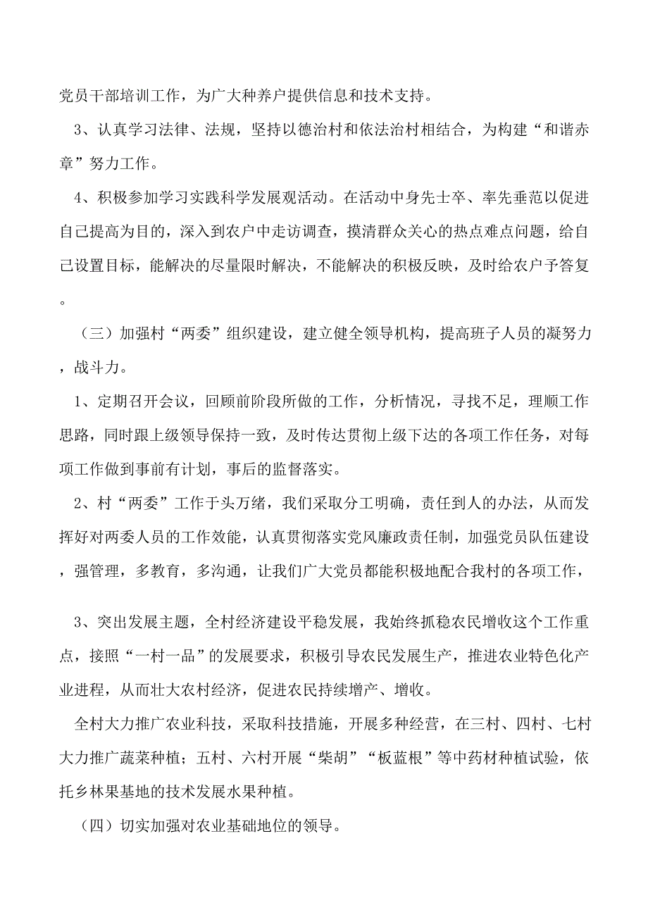 2019年村委会主任年终述职报告_第3页