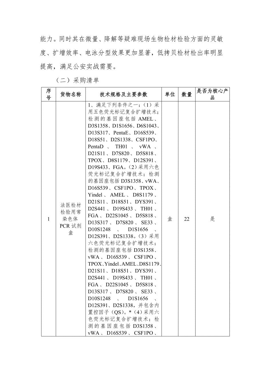 DNA案件试剂耗材采购需求_第2页