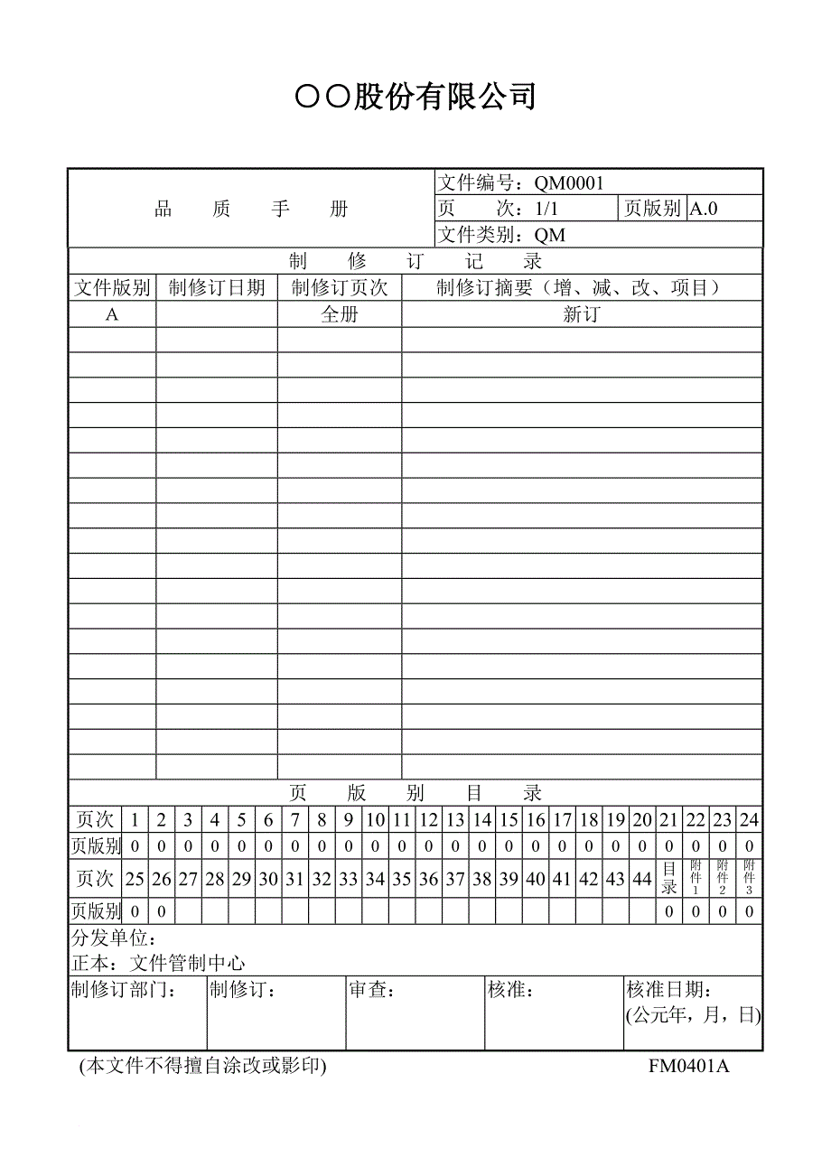 某公司制造业通用质量管理手册_第2页