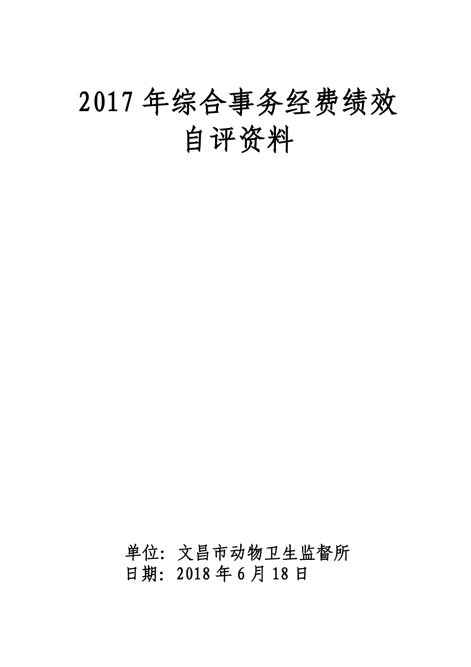 2017年综合事务经费绩效_第1页