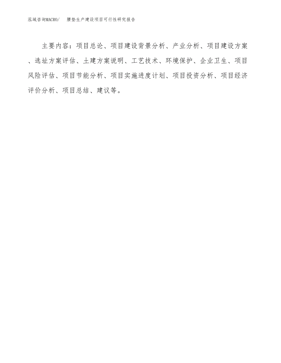 范文腰垫生产建设项目可行性研究报告_第3页