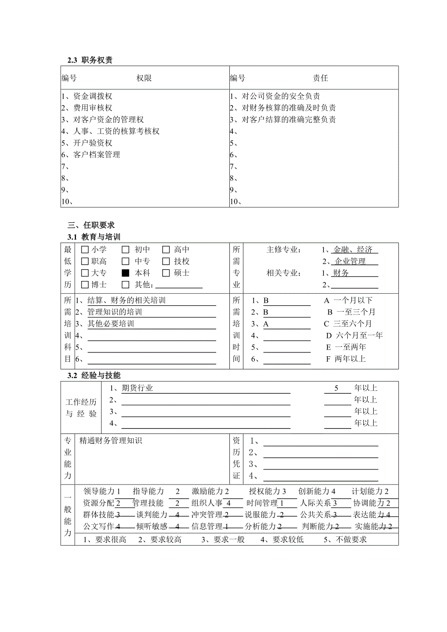 结算财务部部门经理岗位职责_第3页