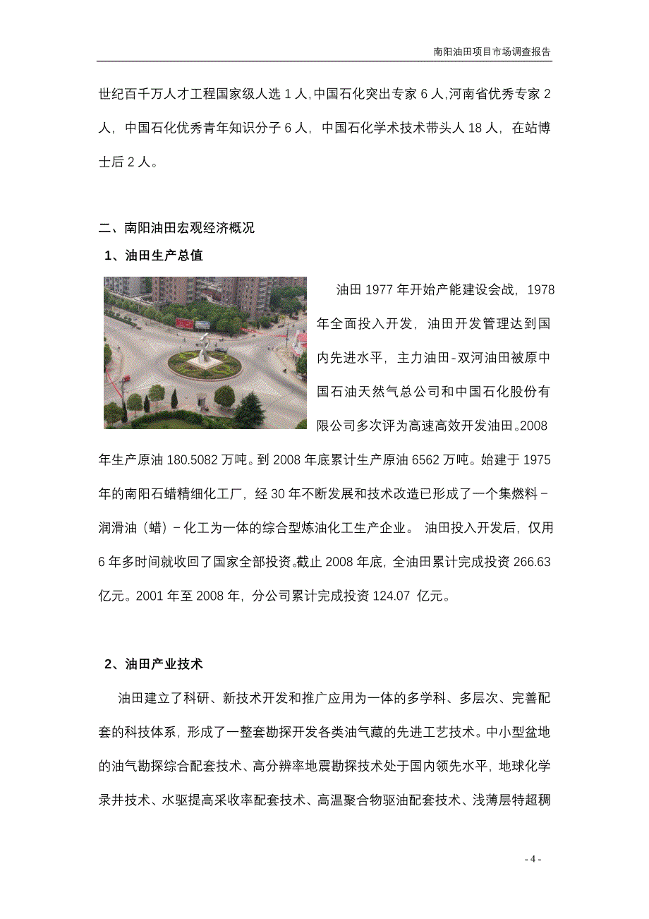 南阳油田项目市场调查报告200912041626386668(DOC)_第4页