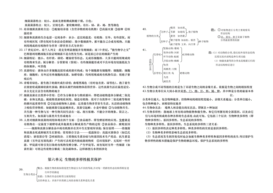 八年级上册生物总复习资料（知识点汇总）_第2页