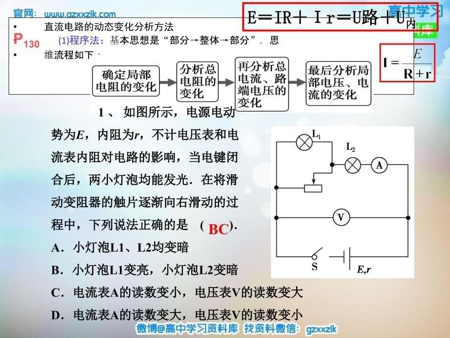 2016年高考物理一轮复习第7-10单元课件打包13套高考物理一轮复习72闭合电路的欧姆定律课件_第5页