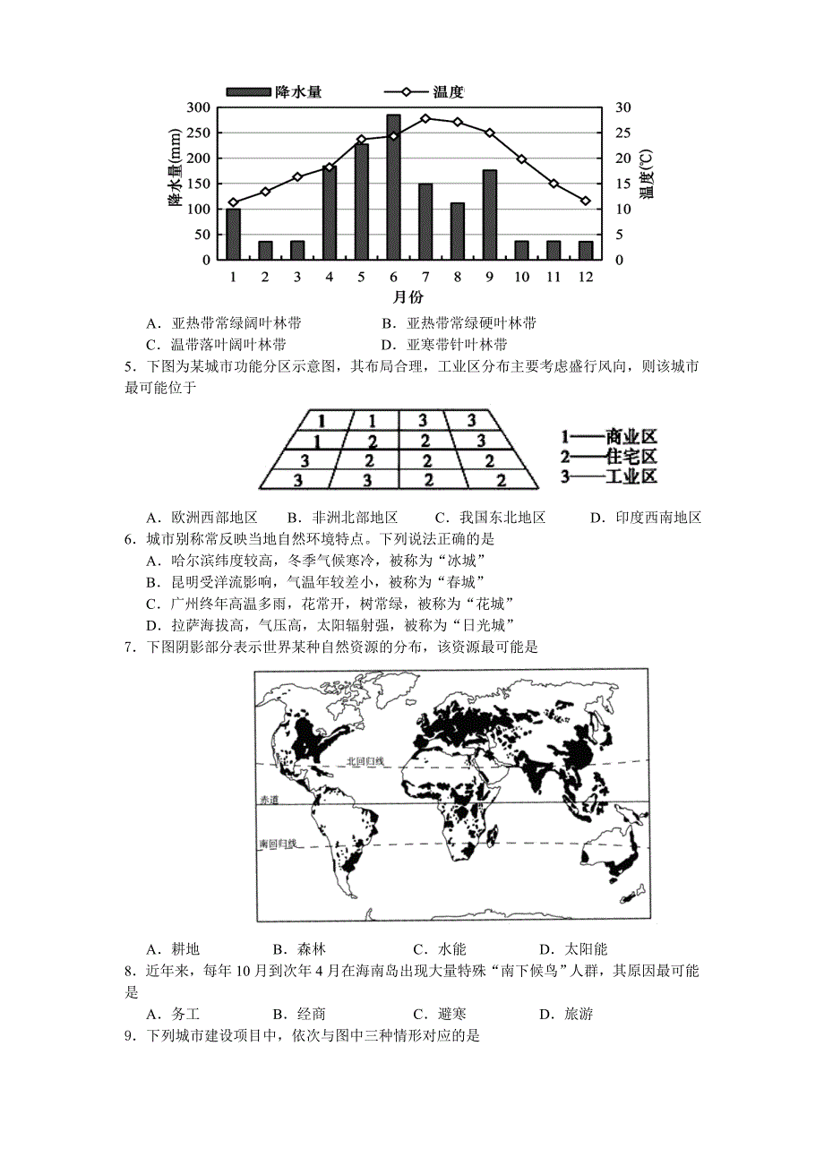2015年广东省高考文综模拟试题及答案_第2页