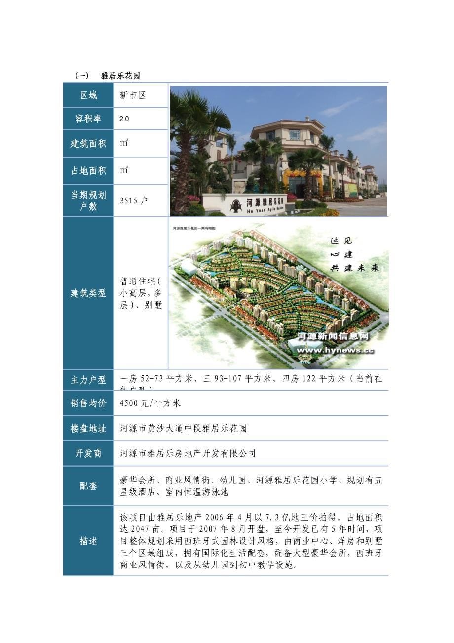 河源房地产市场调查研究报告_第5页