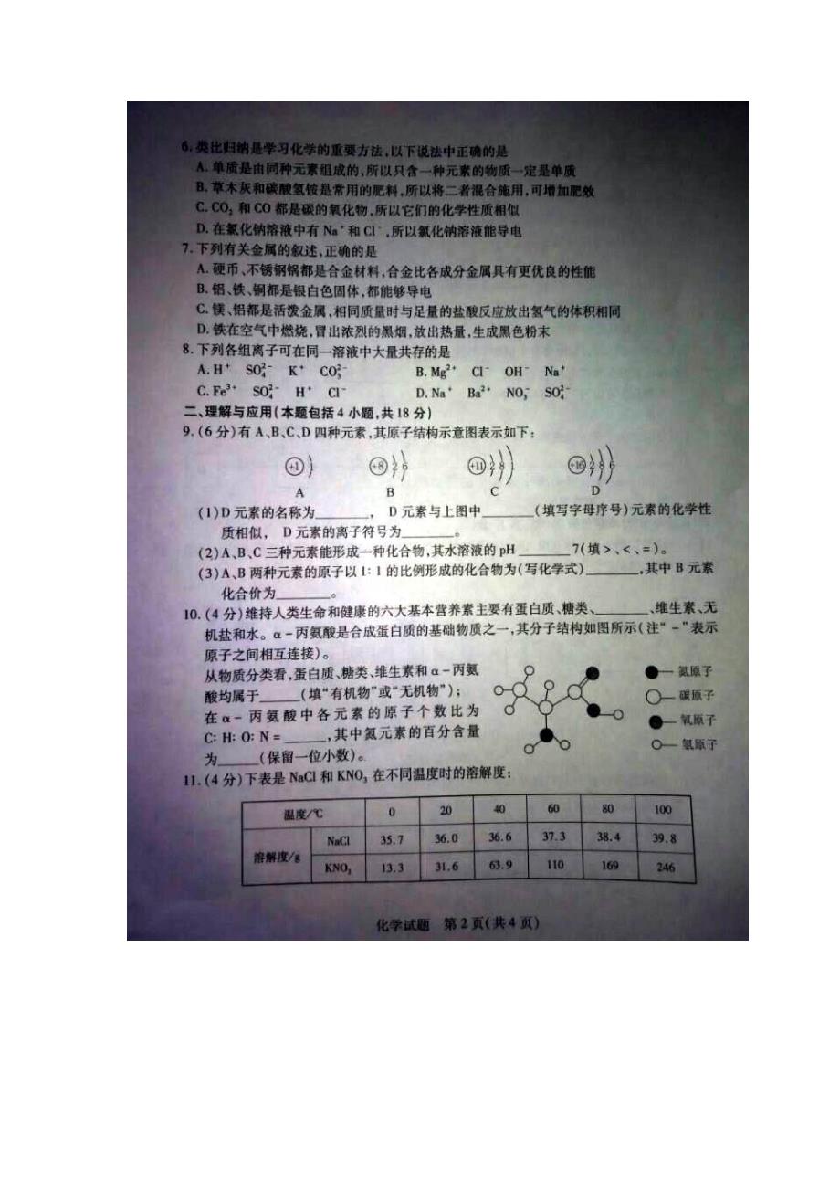 2015年菏泽市中考化学试卷_第2页