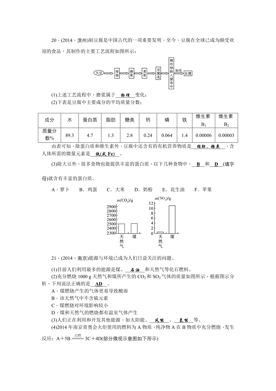 2015中考化学考点跟踪突破+单元检测题（共24份）【聚焦中考】2015陕西省中考化学总复习考点跟踪突破：第四单元检测题_第4页