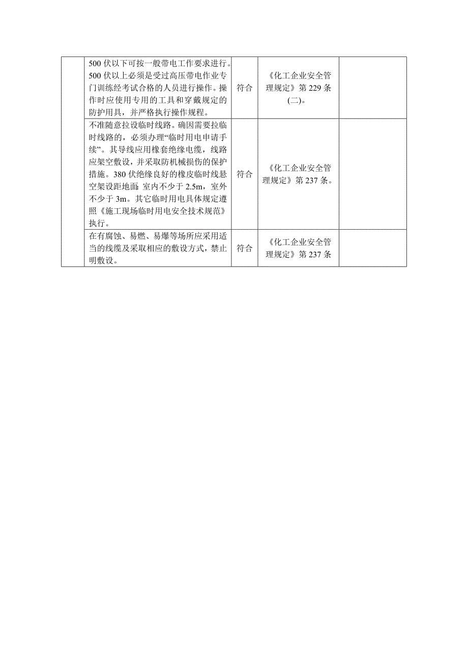 表电气安全检查表-易安网_第5页