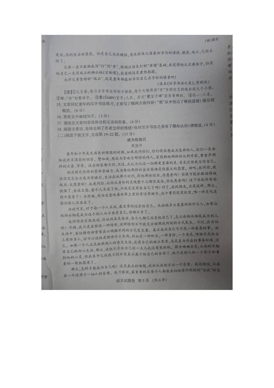2015年江西省中考语文试题_第5页
