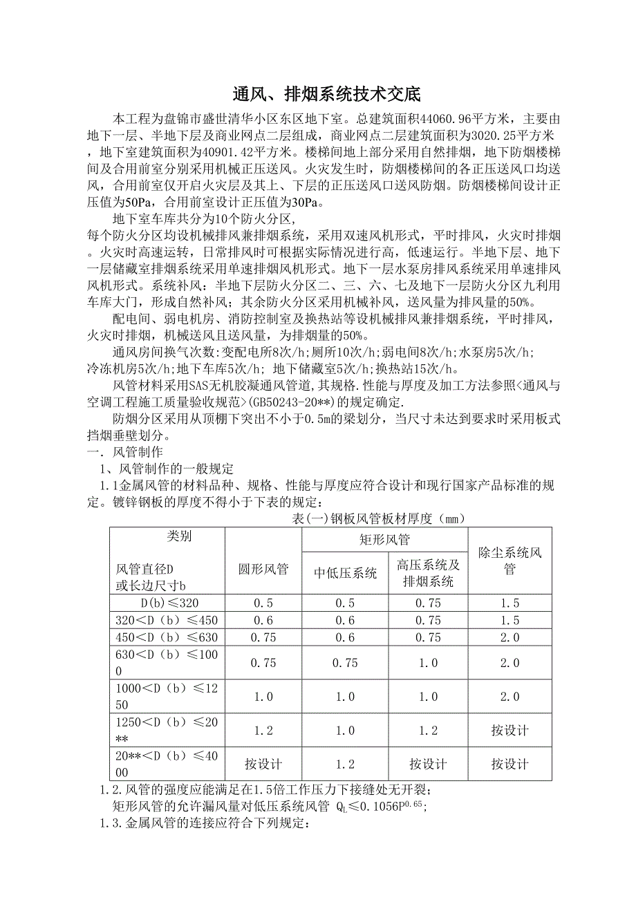 通风排烟系统技术交底_第1页