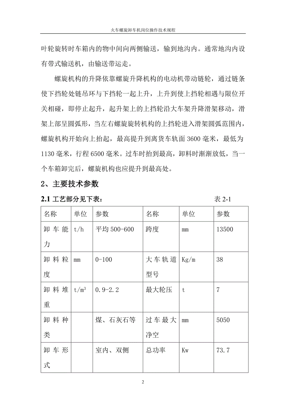 螺旋卸车机操作规程汇总_第2页