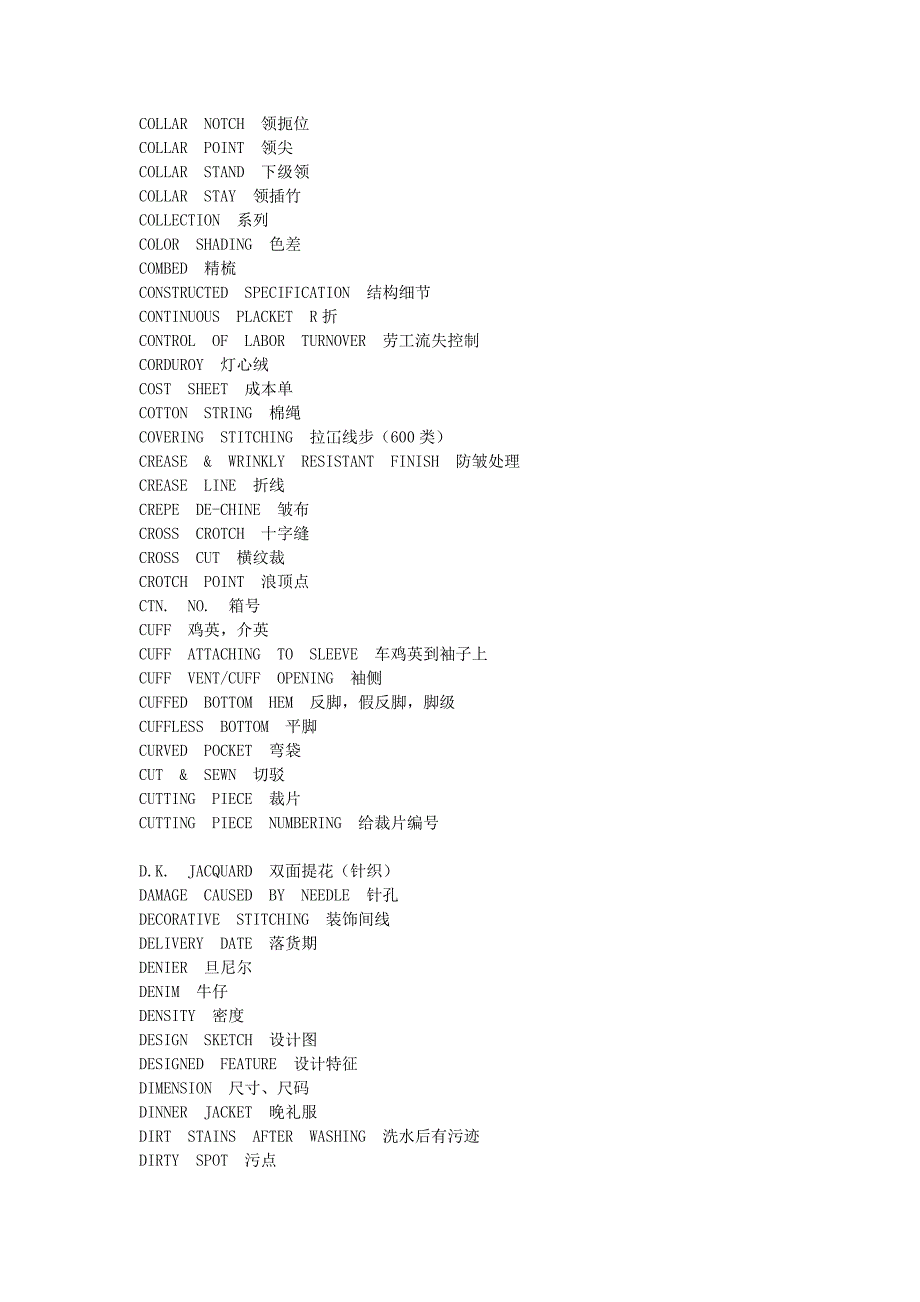 [英语学习]常用服装英语词汇大全精品资料_第4页