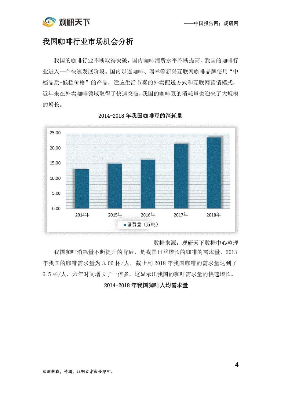 观研天下：2019年中国咖啡行业运营态势与发展战略规划报告_第5页