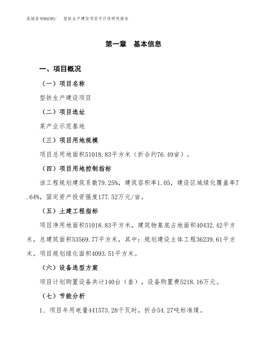 范文型铁生产建设项目可行性研究报告_第3页