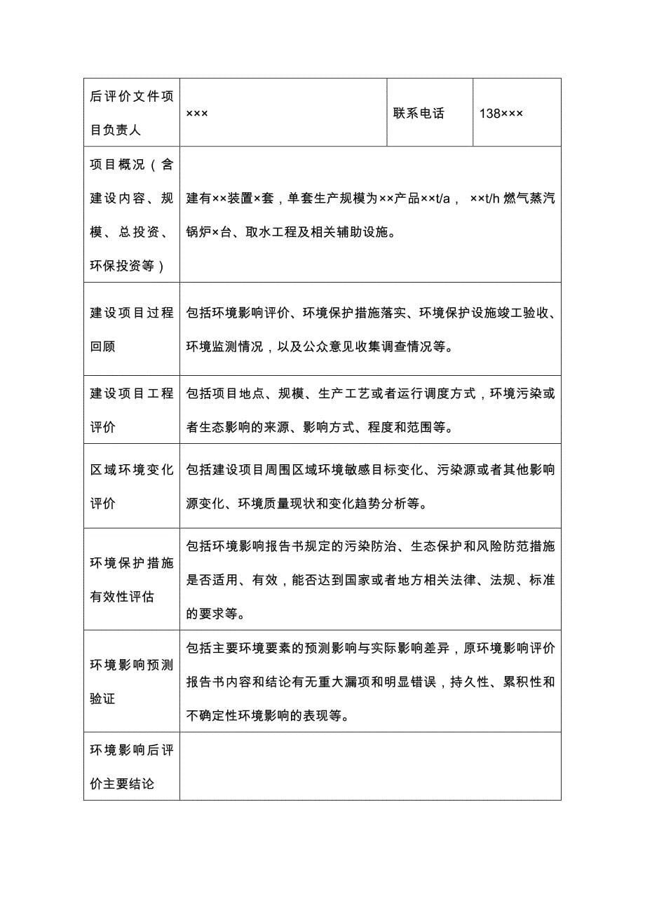 建设项目环境影响评价后评价文件备案相关申请材料-重庆环境保护局_第5页