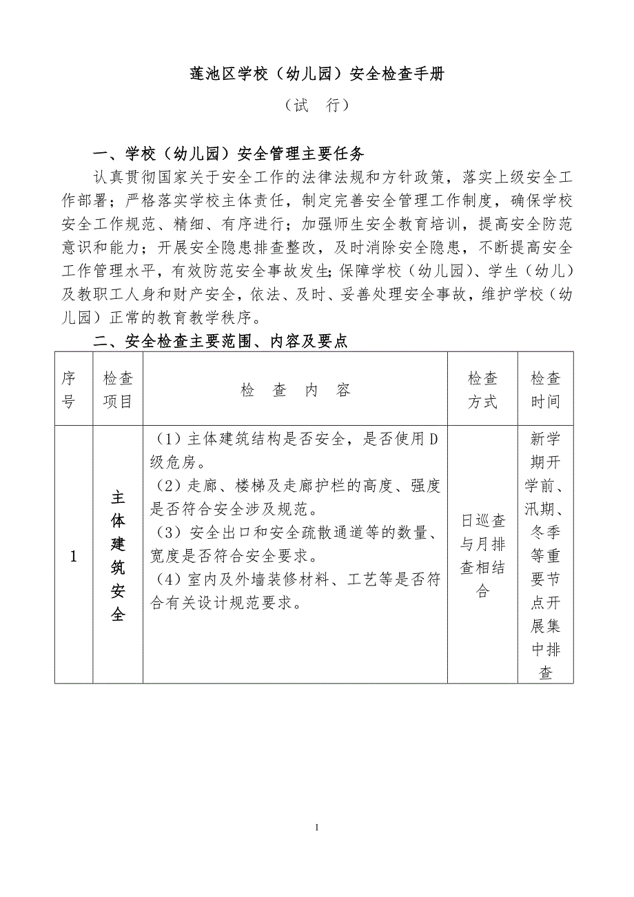 学校幼儿园安全检查手册._第1页