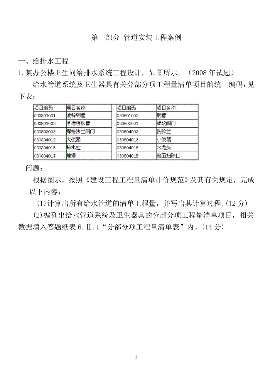 安装工程工程量清单编制及造价确定(南京工业大学工程管理)_第2页