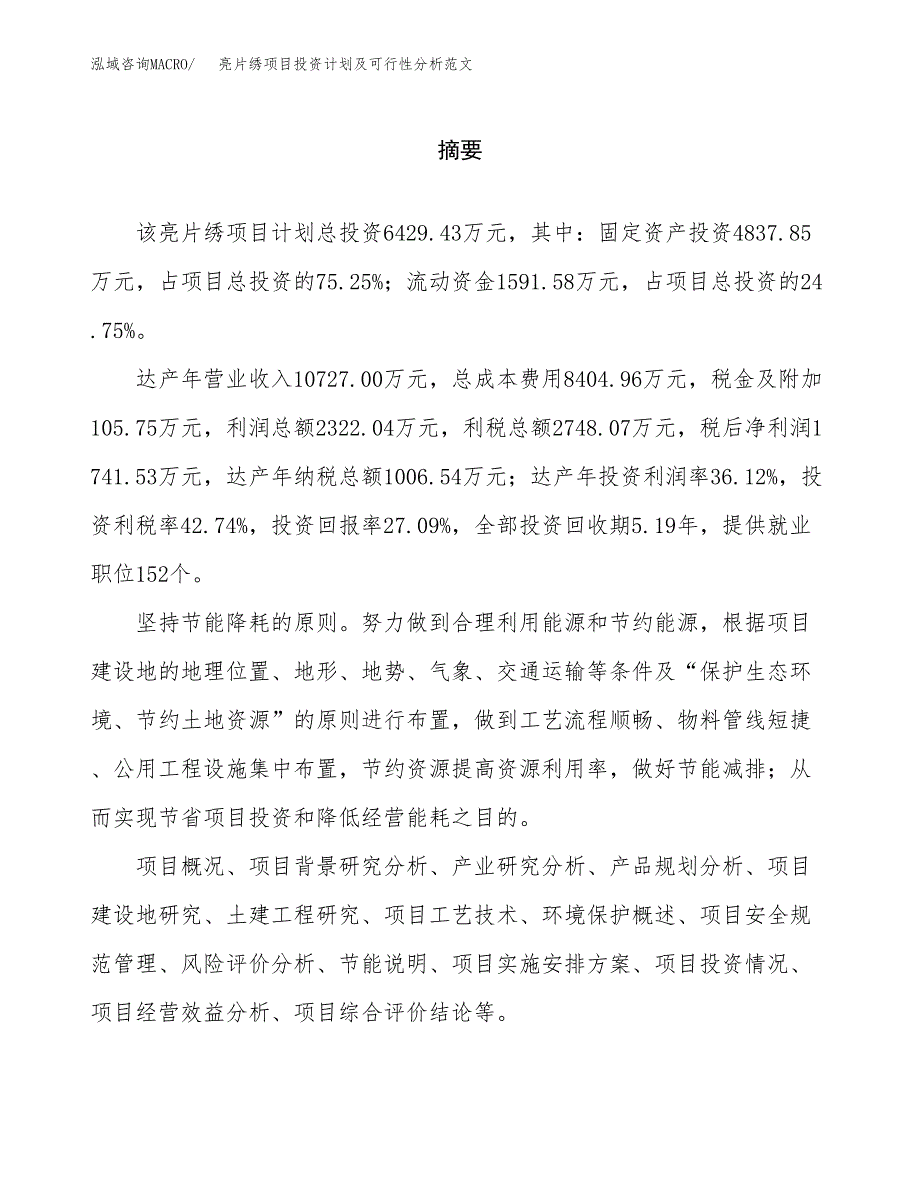 亮片绣项目投资计划及可行性分析范文_第2页