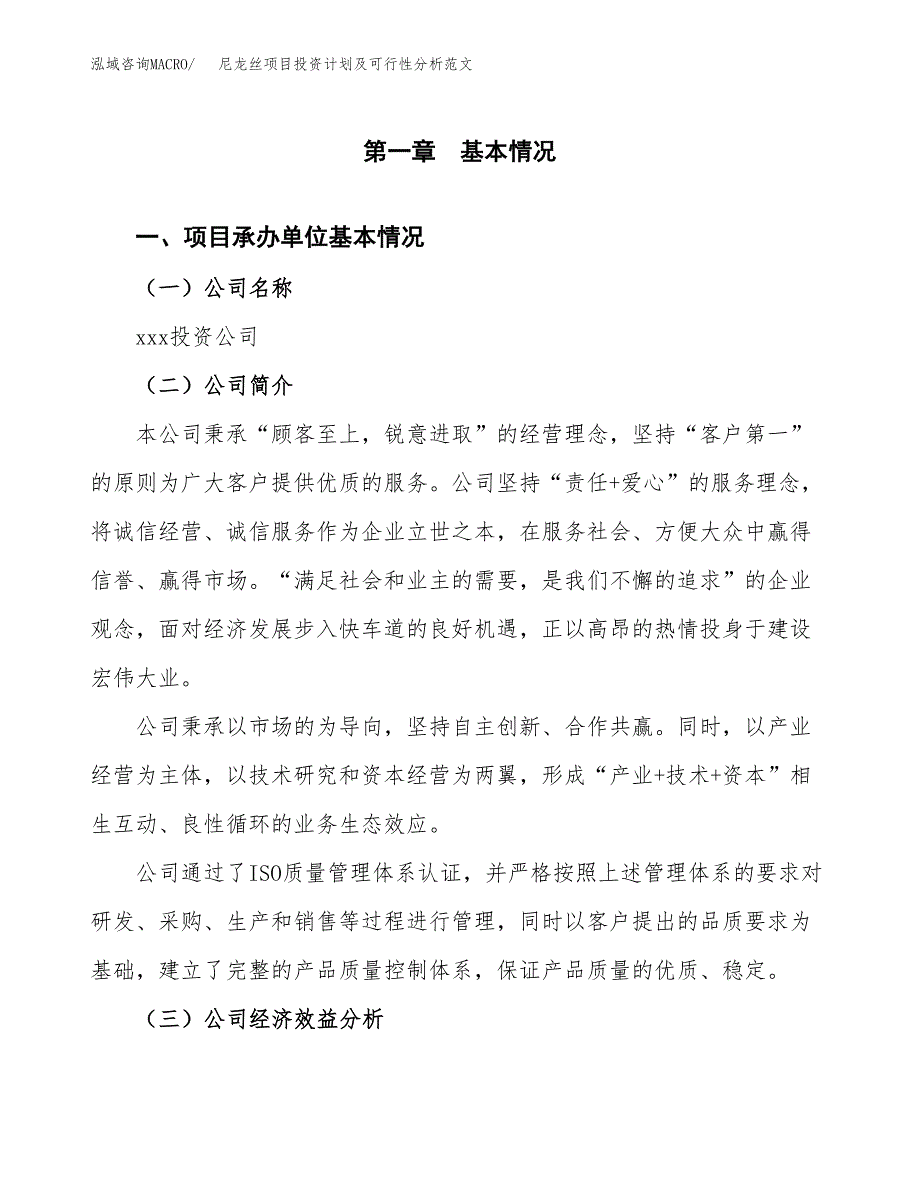 尼龙丝项目投资计划及可行性分析范文_第4页