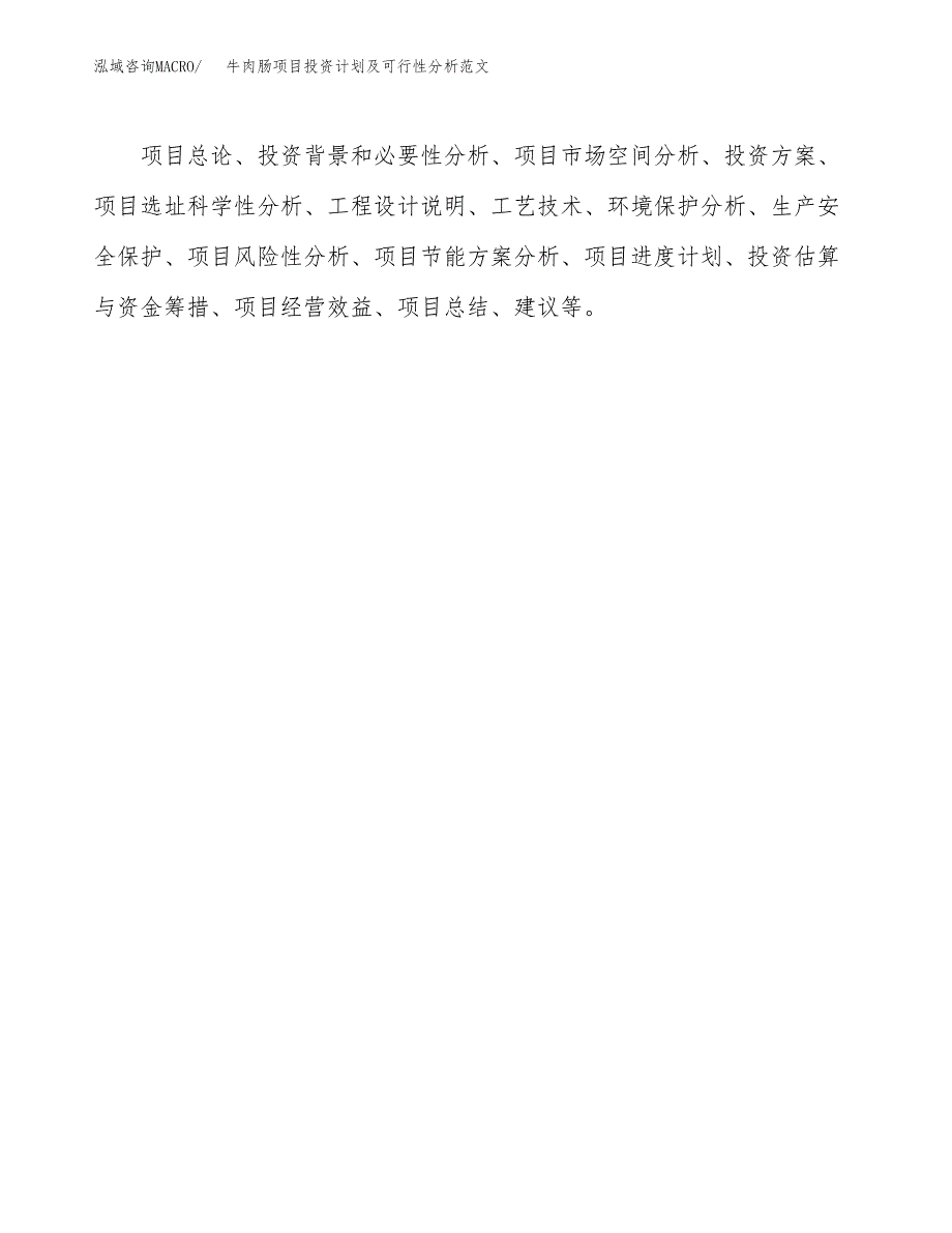 牛肉肠项目投资计划及可行性分析范文_第3页