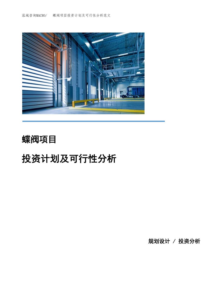 蝶阀项目投资计划及可行性分析范文_第1页