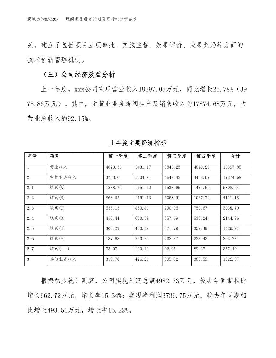 蝶阀项目投资计划及可行性分析范文_第5页