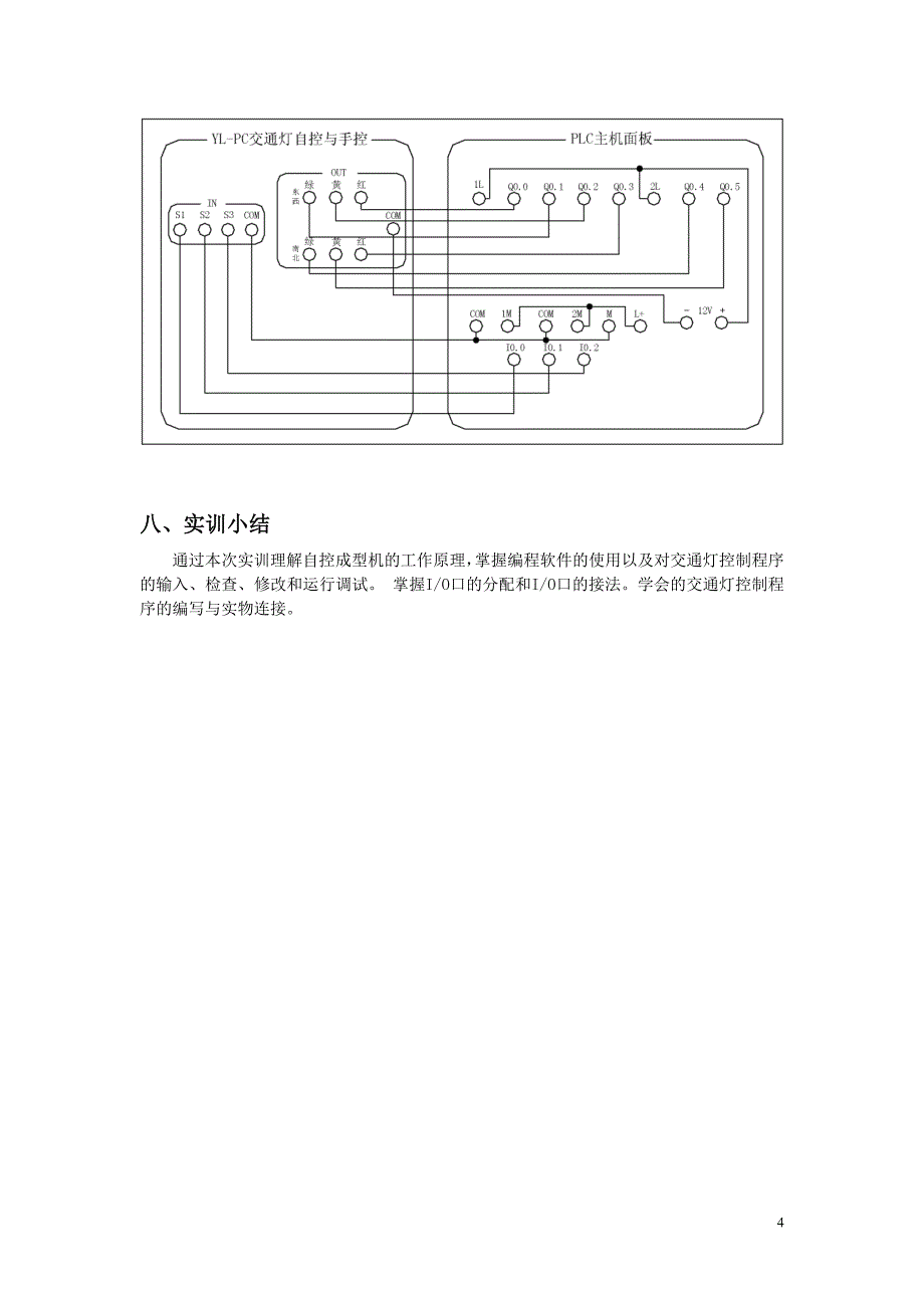电气控制plc实训报告_第4页