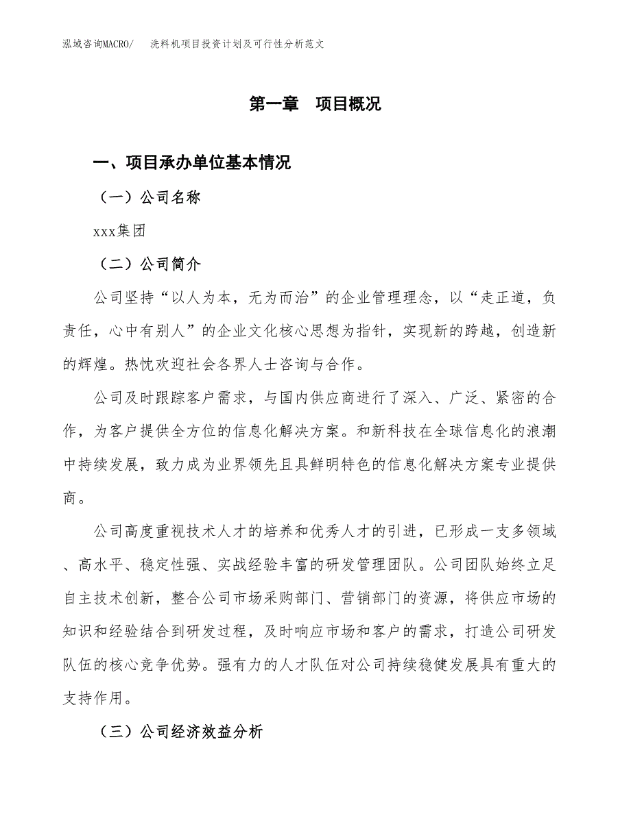 洗料机项目投资计划及可行性分析范文_第4页