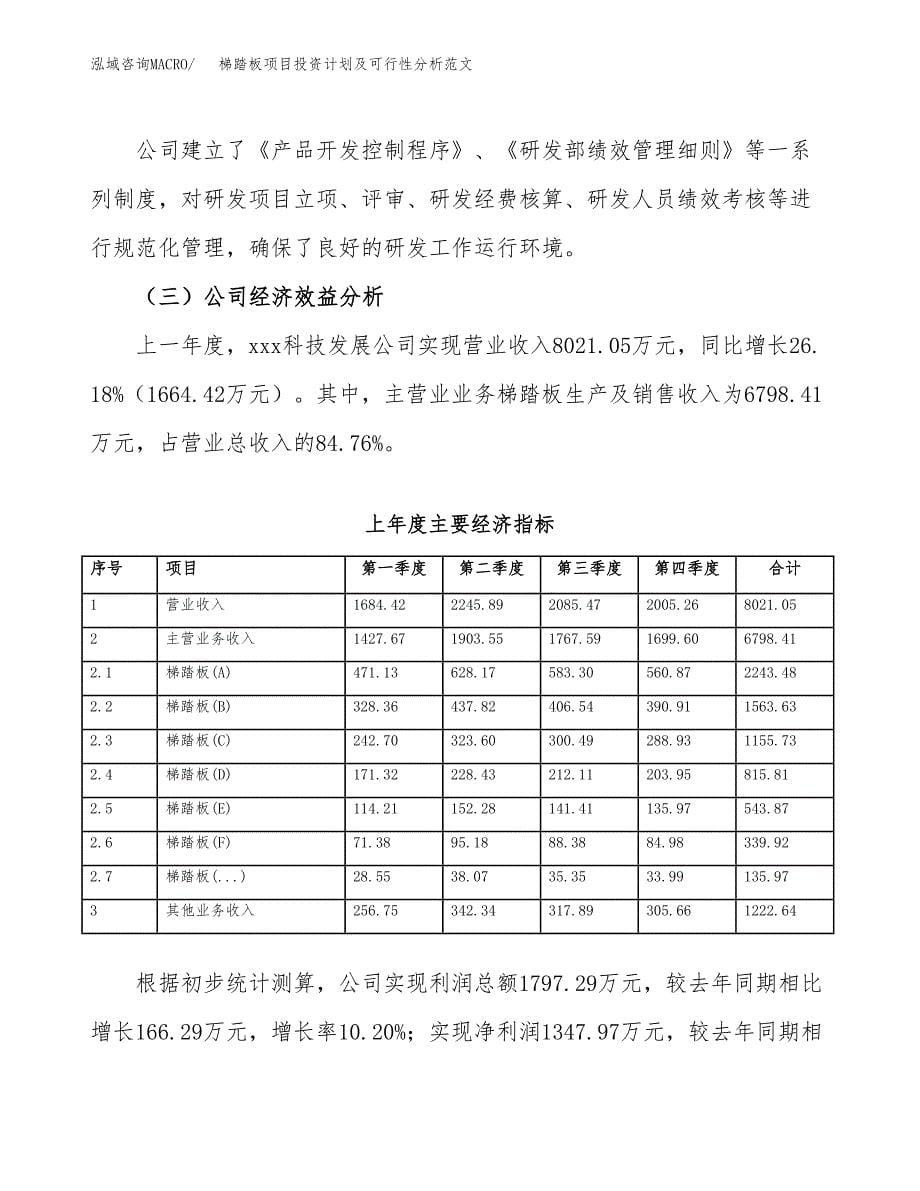 梯踏板项目投资计划及可行性分析范文_第5页