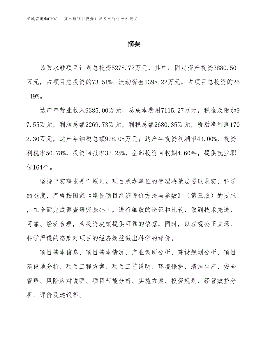 防水鞋项目投资计划及可行性分析范文_第2页