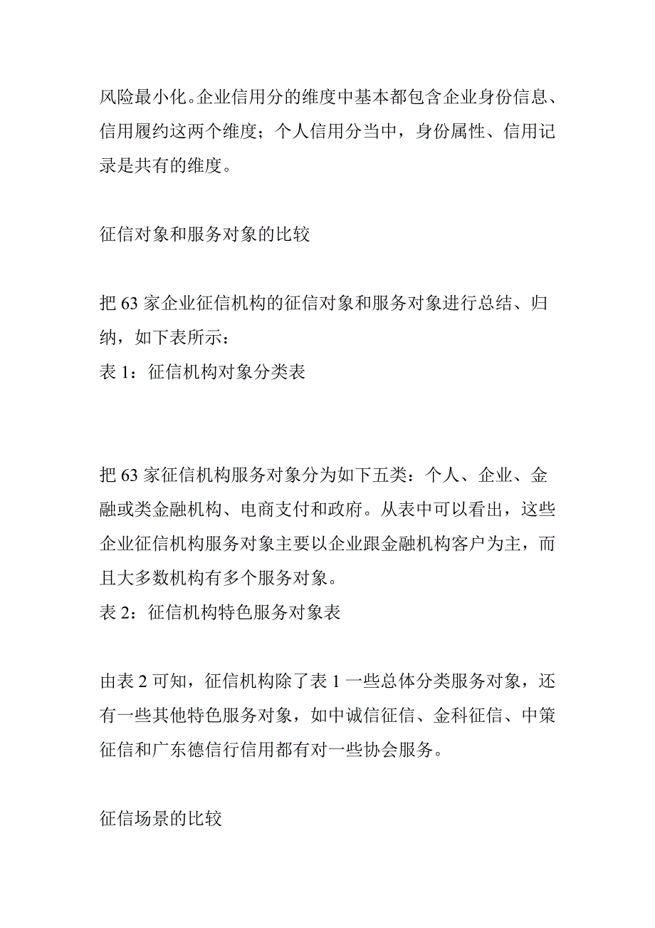 【干货】63家征信机构的征信方法对象和应用场景分析_第2页