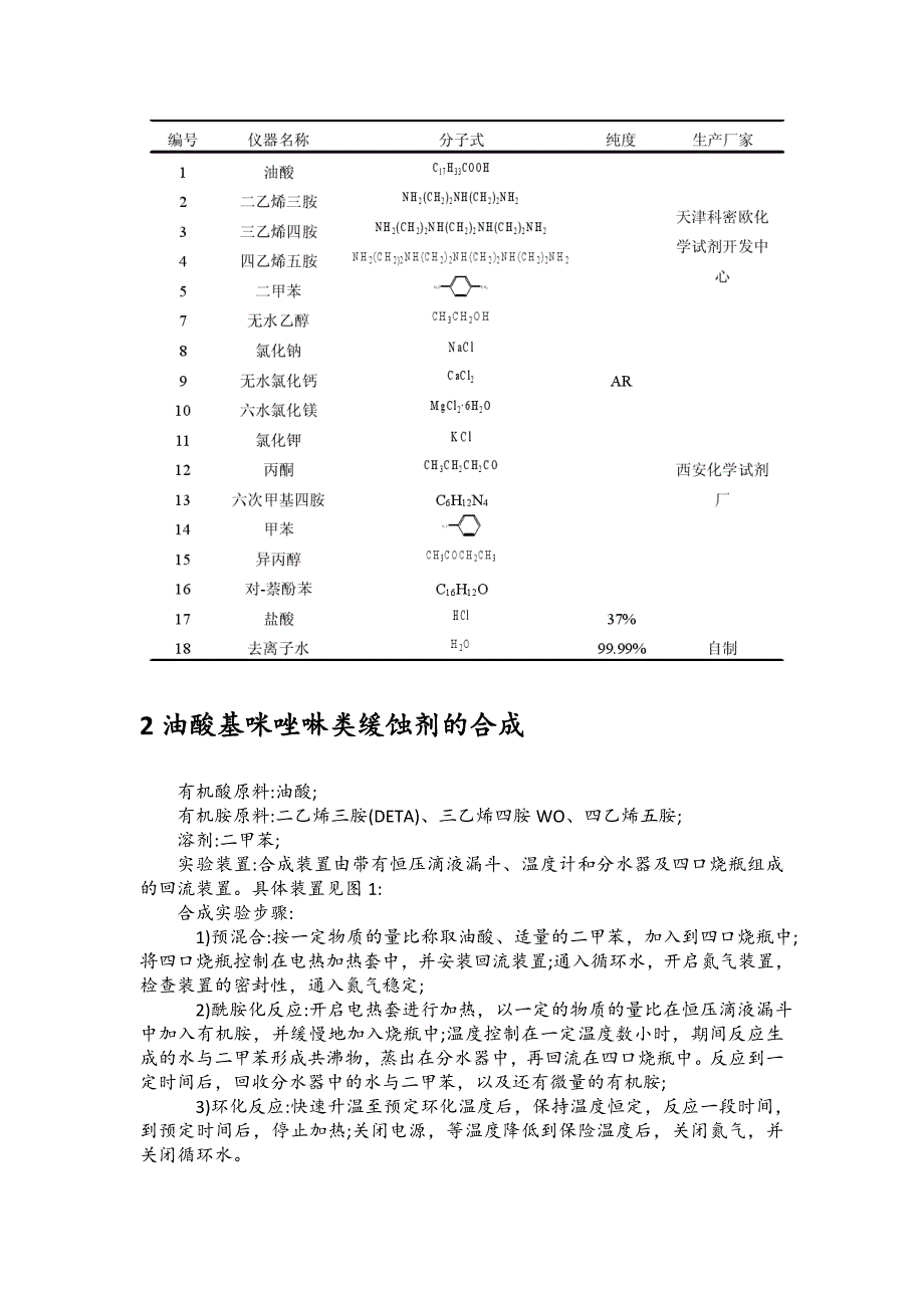 油酸基咪唑啉的合成_第2页