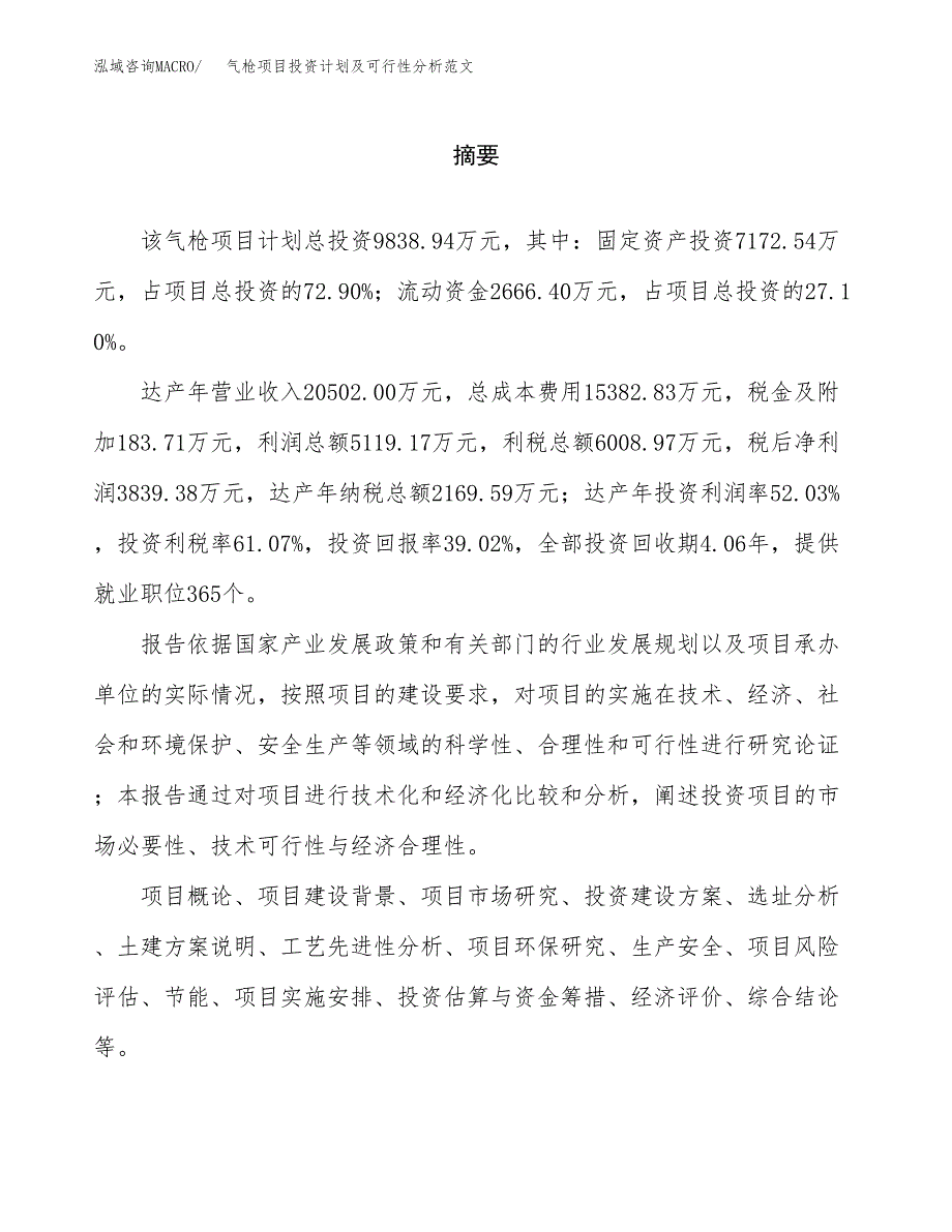 气枪项目投资计划及可行性分析范文_第2页