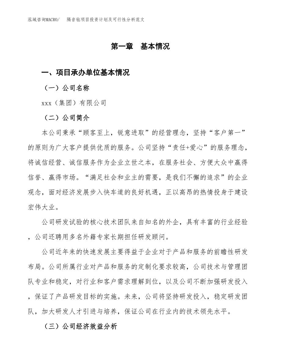 隔音毡项目投资计划及可行性分析范文_第4页