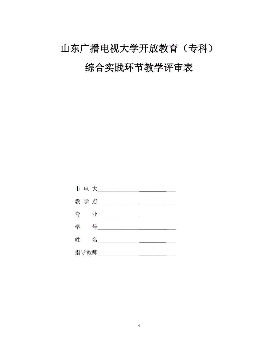 汉语言文学专业专科综合实践环节实施方案(DOC)_第4页