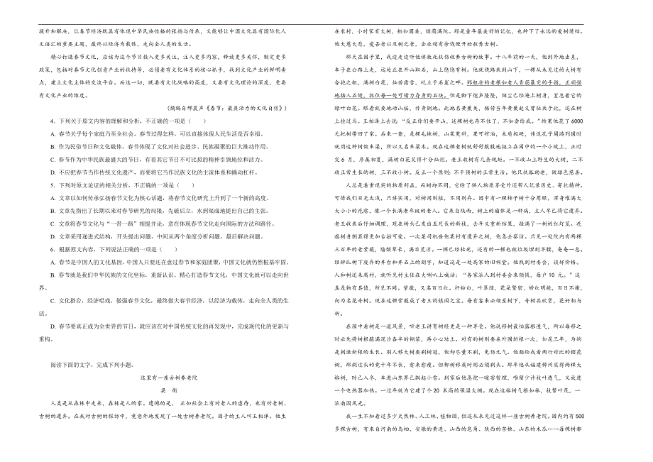 【100所名校】2018届宁夏回族自治区银川市高三第三次模拟考试语文试题(解析版）_第2页