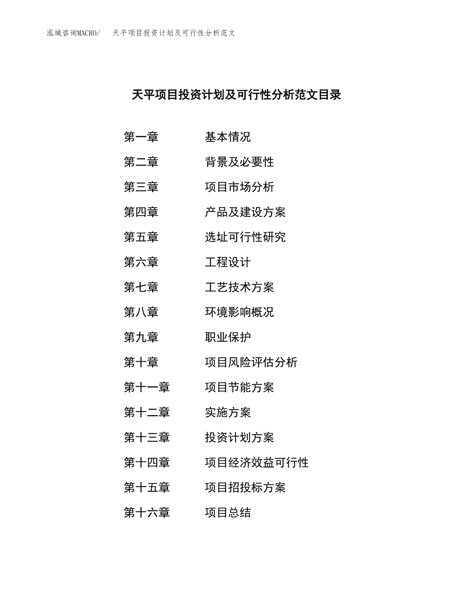 天平项目投资计划及可行性分析范文_第3页