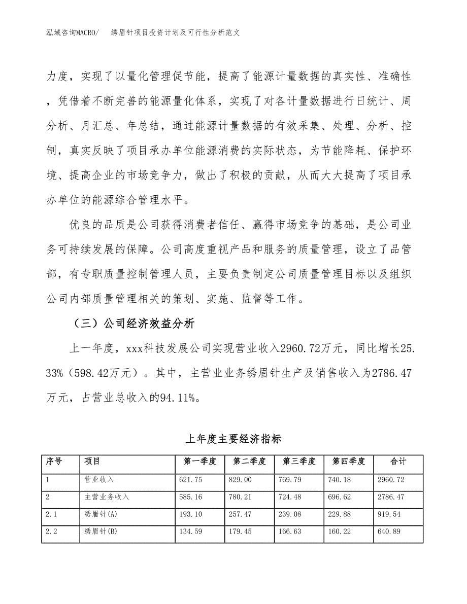 绣眉针项目投资计划及可行性分析范文_第5页