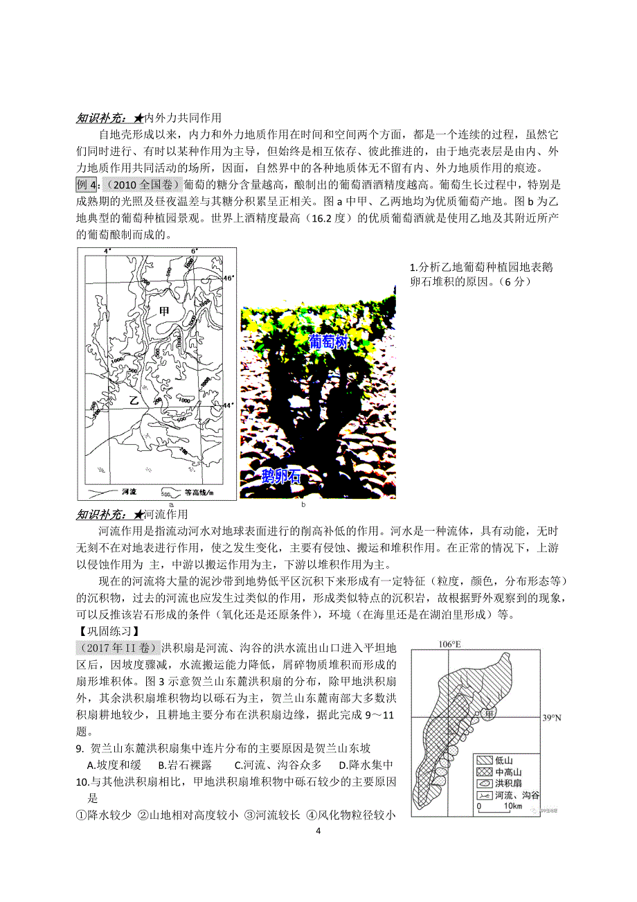 高考地理过程试题的应试技巧策略-以岩石圈外力_第4页